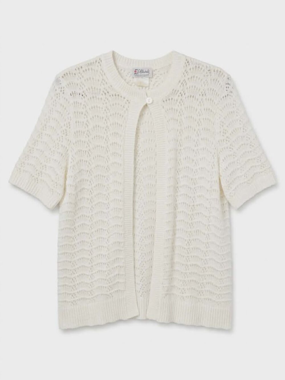 ​ D'Allaird’s Vintage Ivory Coastal Grandmother & Old Money Chic Cardigan - M